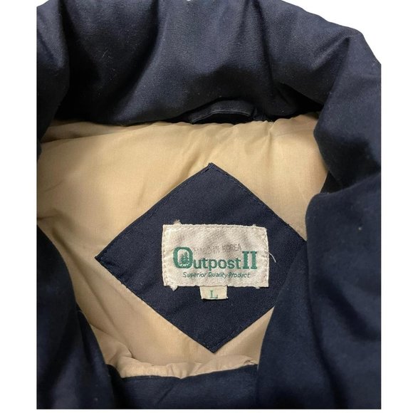 Vintage Outpost Blue & Tan Thick Puffer Vest - Picture 4 of 4